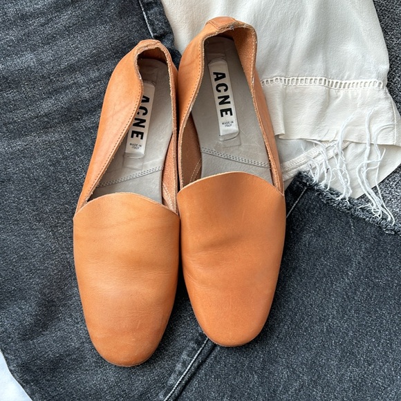 ACNE leather flat slip ons 39 - Picture 2 of 4